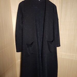 Lularoe Black Blue Stretchy Duster Medium